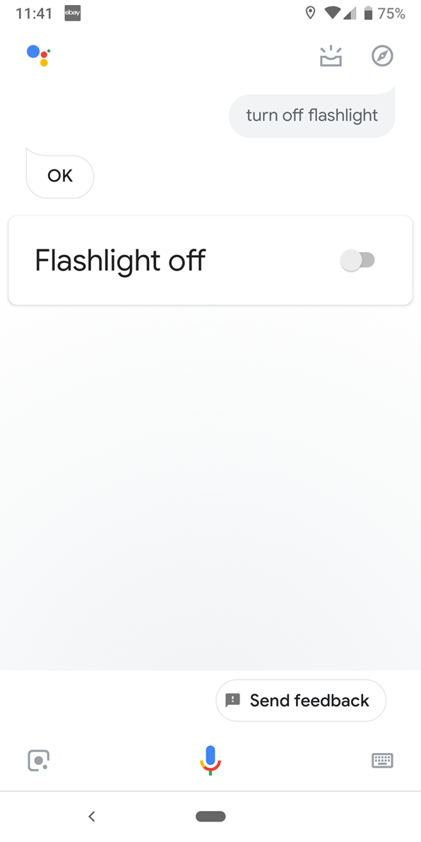 flashlight off