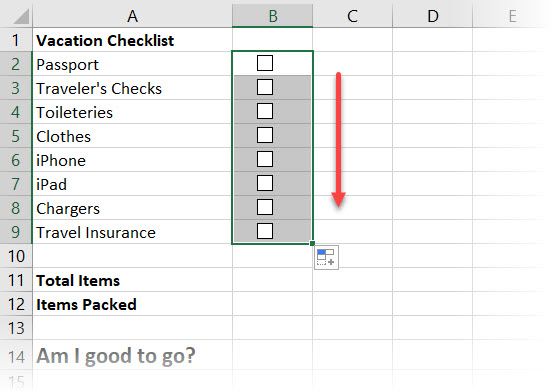 So erstellen Sie eine Checkliste in Microsoft Excel - Excel Insert Multiple