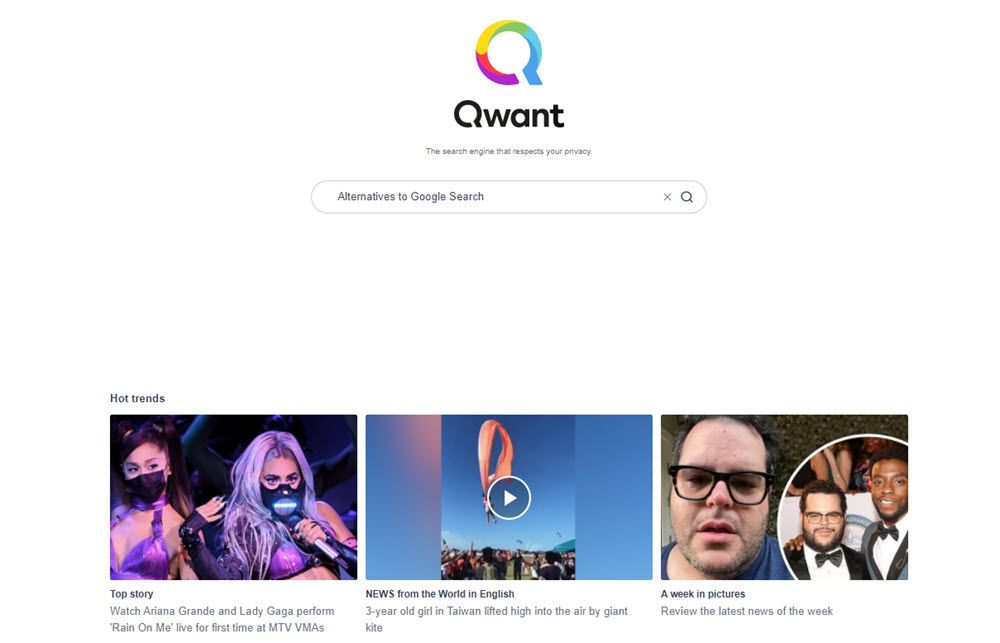 Qwant Privacy Search Engine - 12 motori di ricerca alternativi che trovano ciò che Google non può