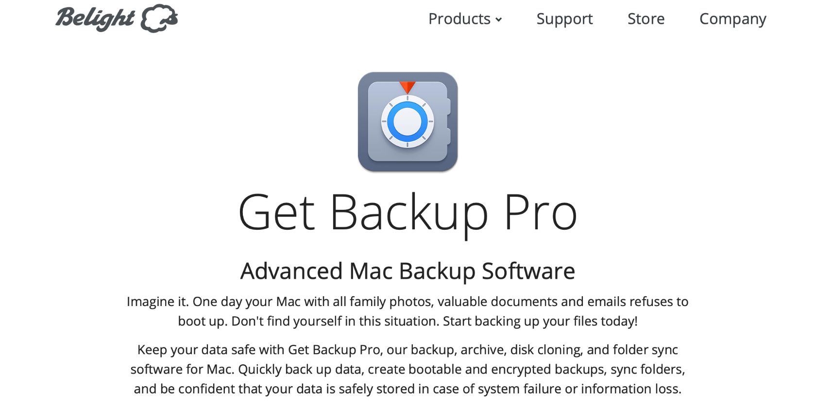 Get Backup Pro website homepage - 8 alternative per Mac Time Machine per il backup dei dati