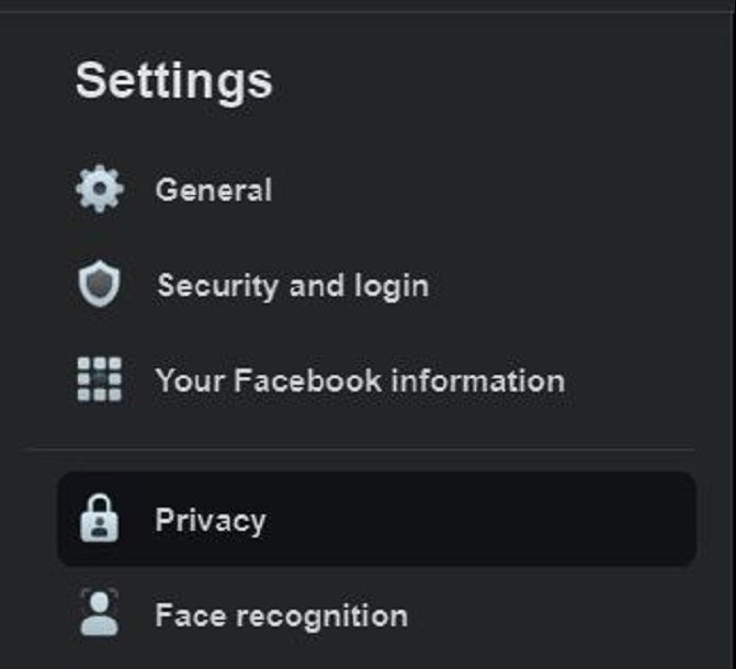 facebook settings menu e1604347217848 - Come gestire le impostazioni sulla privacy di Facebook per post specifici