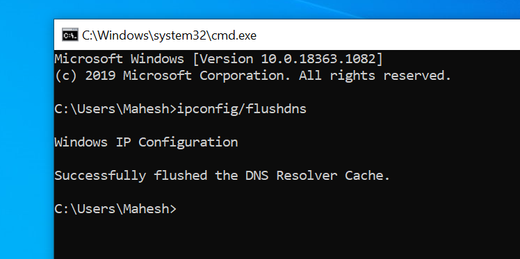 flush dns windows - Come correggere l’errore “DNS_PROBE_FINISHED_NXDOMAIN”