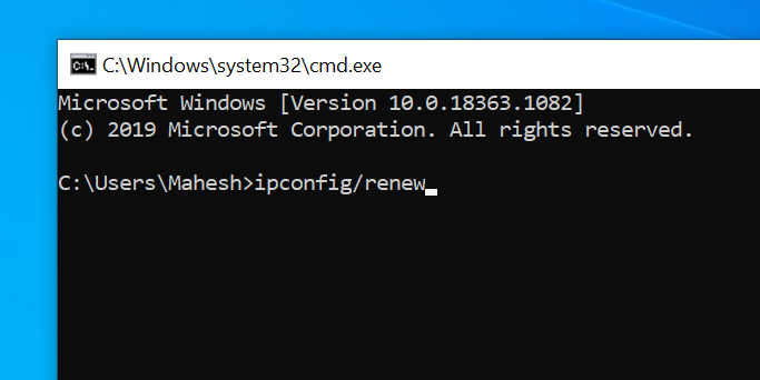 renew ip windows - Come correggere l’errore “DNS_PROBE_FINISHED_NXDOMAIN”