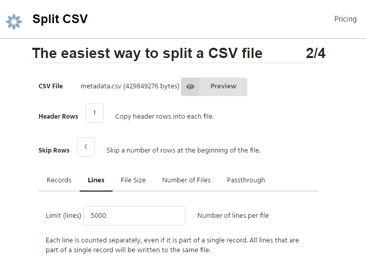 split csv online splitting tool - Come dividere un enorme foglio di calcolo Excel CSV in file separati