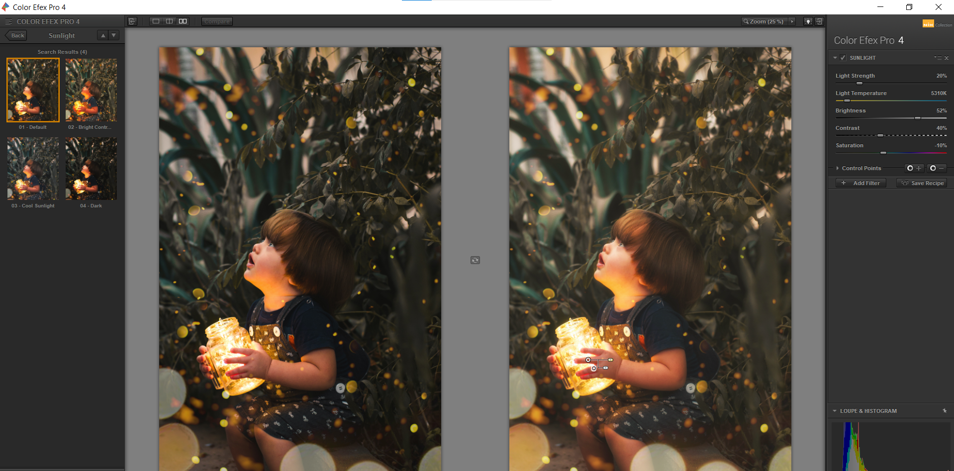 1 Sunlight filter in Color Efex Pro - 10 effetti sorprendenti che puoi applicare usando i plugin Nik con Photoshop