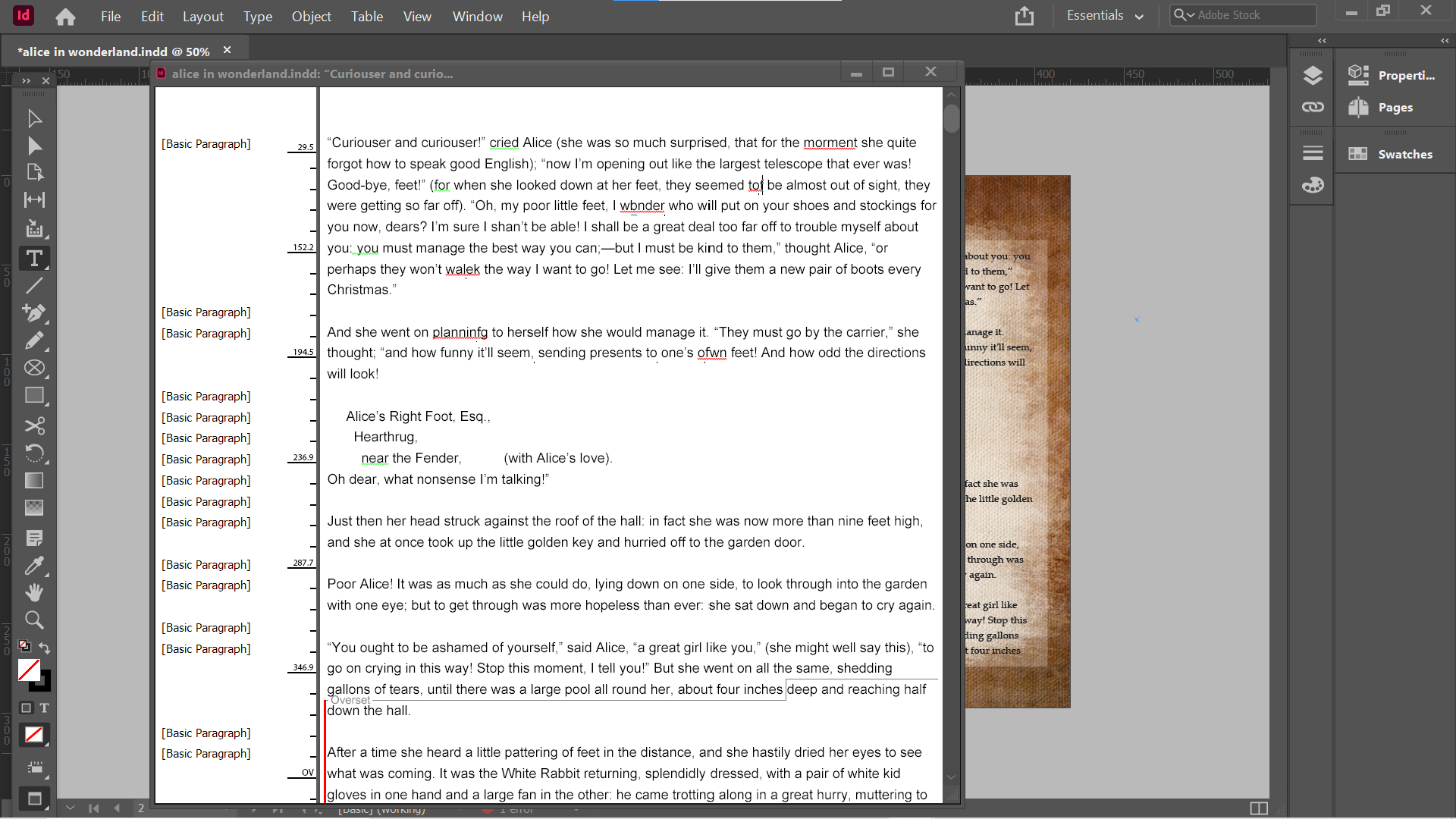 indesign story editor spelling errors - Come utilizzare Adobe InDesign Story Editor