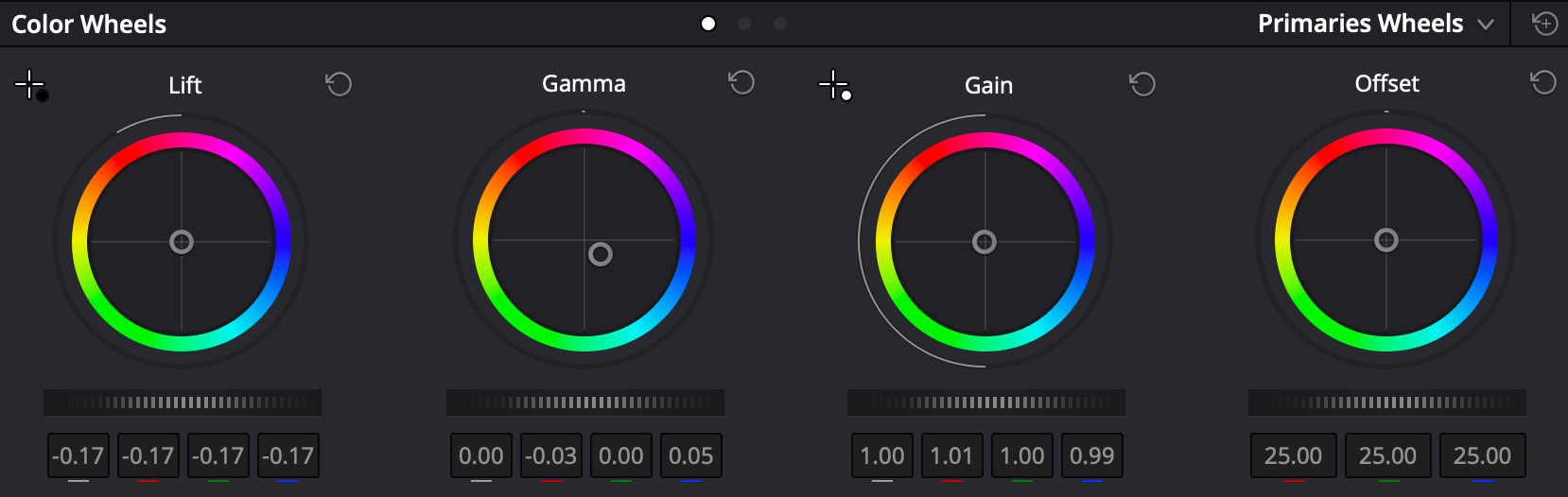resolve color wheels - Come utilizzare gli strumenti di correzione del colore in DaVinci Resolve